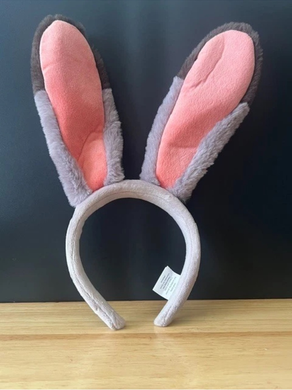 Disney Plush Officer Judy Hopps Zootopia 2 Bunny Ear Headband - Pink and Gray